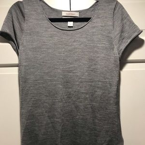 Ellen Tracy Short Sleeve Merino Wool Sweater